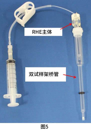  RHE和双液接试样架桥管连用略图